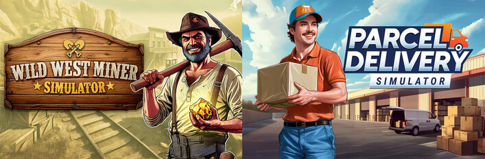 Wild West Miner Simulator & Parcel Delivery Simulator