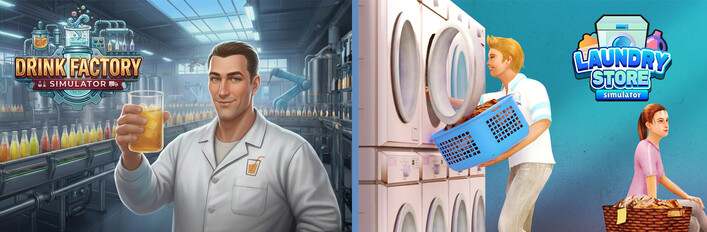Drink Factory x Laundry Store Simulator