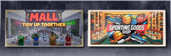 Mall: Tidy Up Together & Sporting Goods Shop