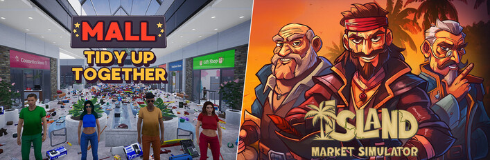 Mall Tidy Up Together - Island Market Simulator