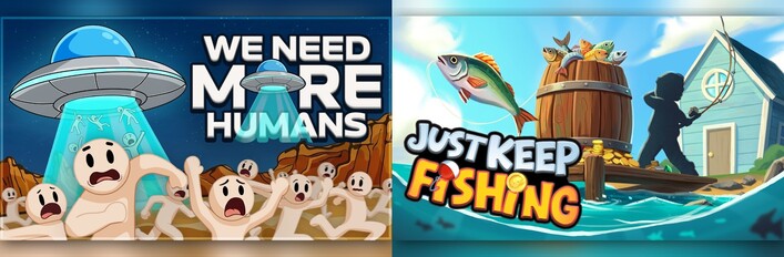 We Need More Humans! x Just Keep Fishing