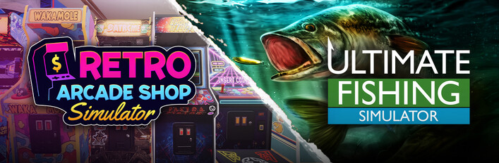 Retro Arcade Shop Simulator x Ultimate Fishing Simulator