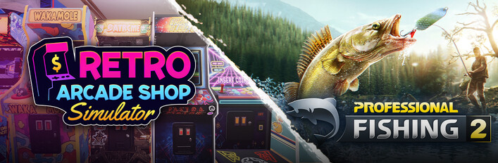 Retro Arcade Shop Simulator x Professional Fishing 2
