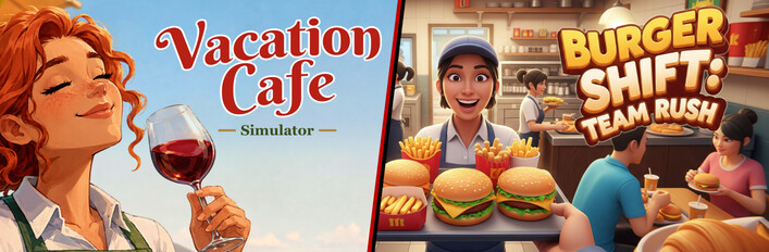 Vacation Cafe Simulator & Burger Shift: Team Rush