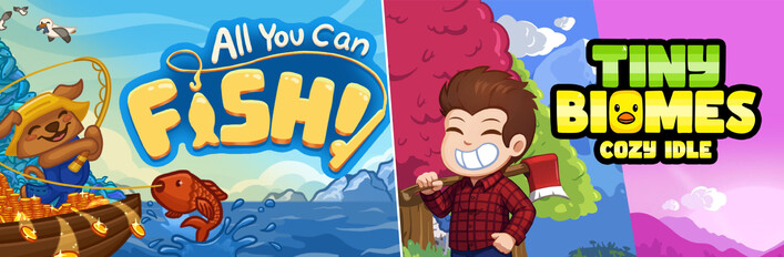 All You Can FISH! + Tiny Biomes: Cozy Idle