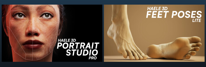 HAELE 3D - Portrait Studio Pro + Feet Poses Lite + References for the Artist