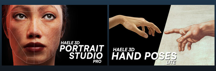 HAELE 3D - Portrait Pro + Hand Lite - Art References