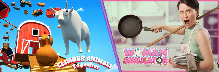 👧 Woman Simulator & Climber Animals: Together🐔