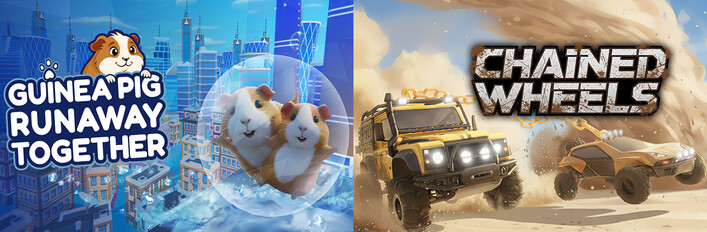 Guinea Pig Runaway Together + Chained Wheels