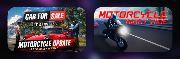 Car For Sale Simulator & Motorcycle Night Ride