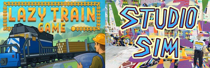 Studio Sim 🎨 + Lazy Train Game 🚂