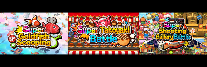 Super Goldfish Scooping + Super Takoyaki Battle + Super Shooting Gallery Battle Bundle