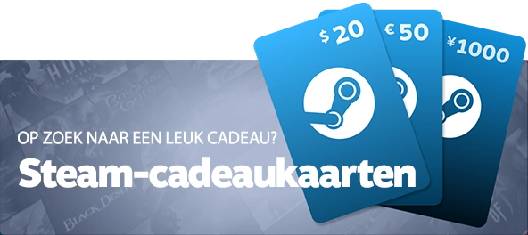 Op zoek naar een leuk cadeau? Koop een Steam-cadeaukaart.