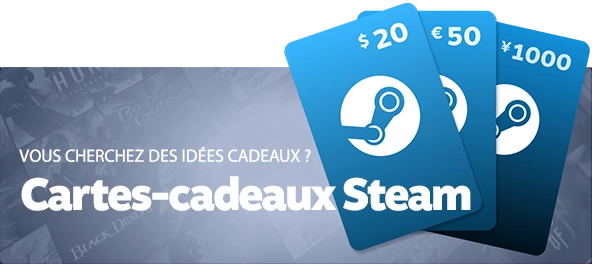 Vous cherchez des idées cadeaux ? Achetez une carte-cadeau Steam.