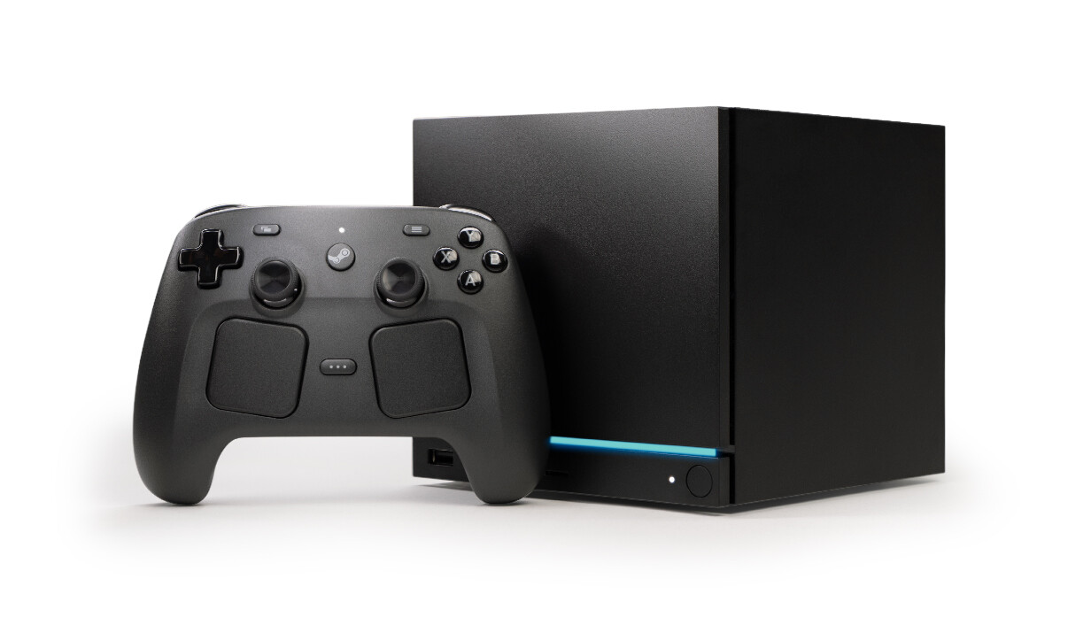 Kompaktowa obudowa Steam Machine z konfigurowalnym panelem LED – wynajem w Plenti